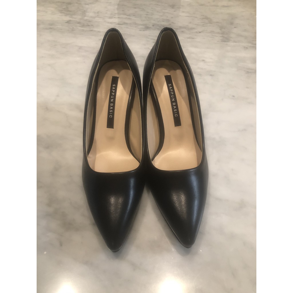 [SAPPUN 100% Original and New] Cellerning Stiletto Middle heels 7cm Black