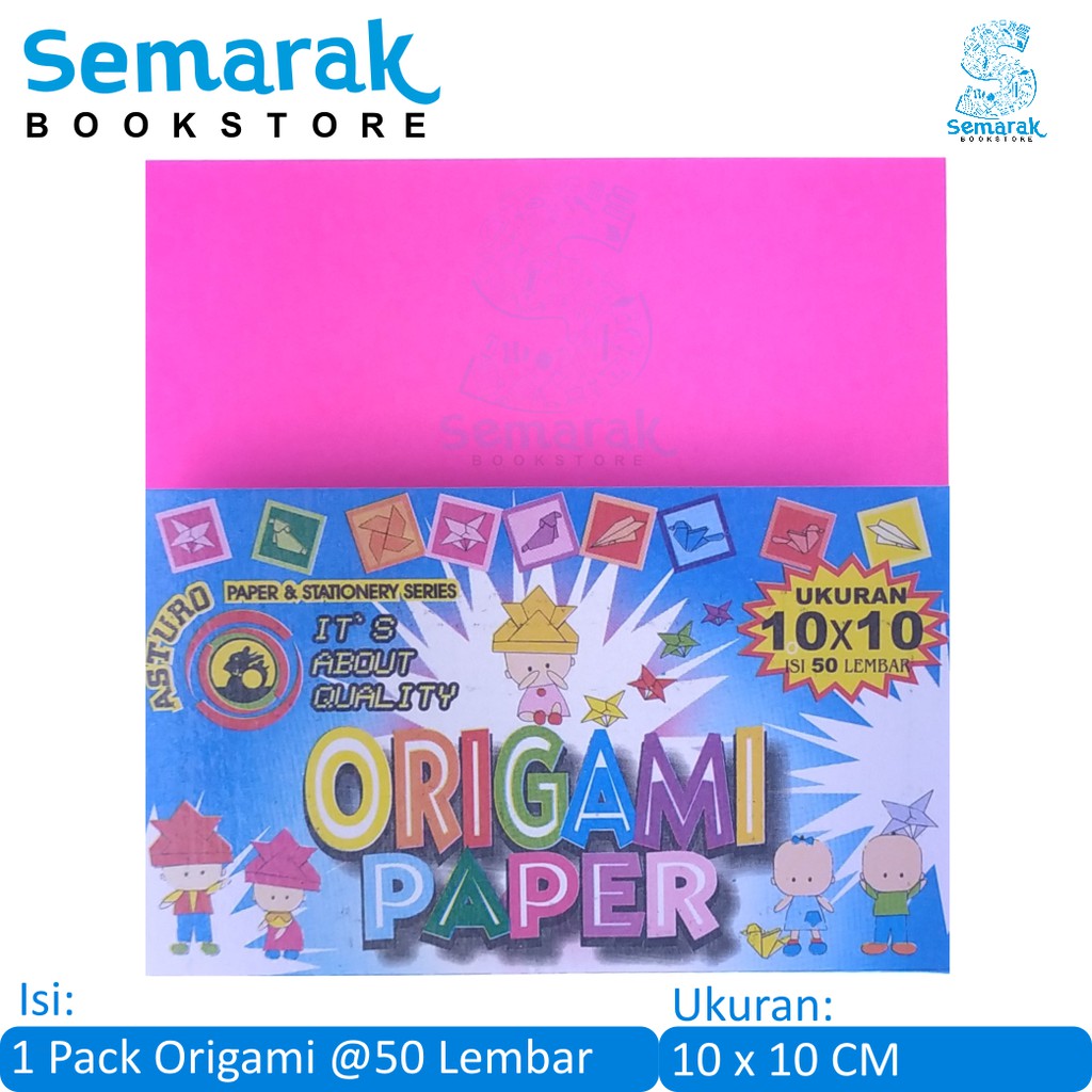 

Kertas Warna Asturo Origami Paper 10 X 10 CM [1 Pack / 50 Lembar]
