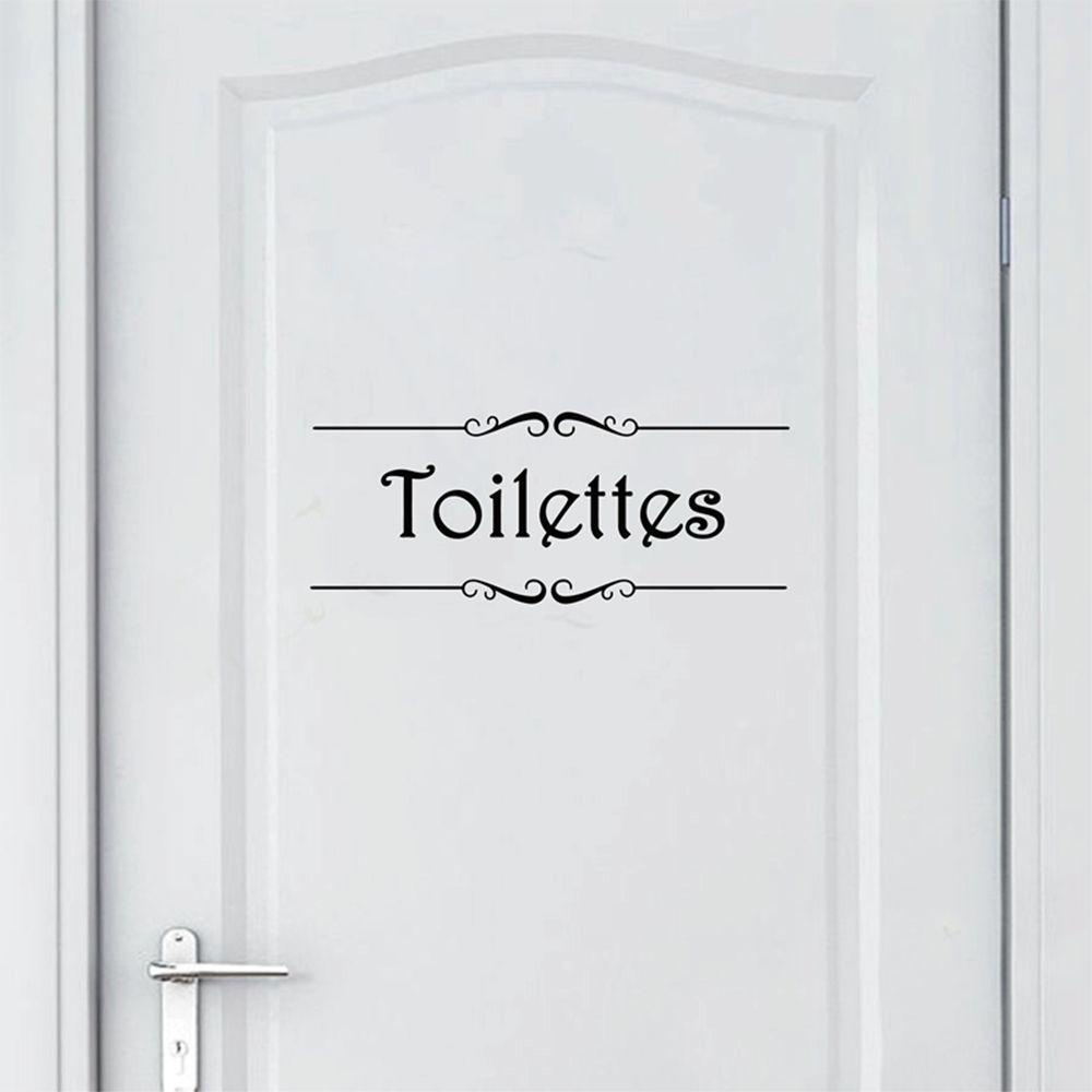 【 ELEGANT 】 Stiker Dinding Toilettes Kamar Mandi Mural Dekorasi Pintu Rumah