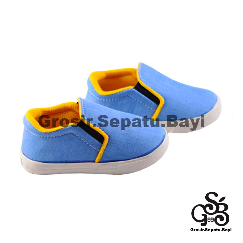 sepatu anak laki laki perempuan slip on variasi kanvas full murah