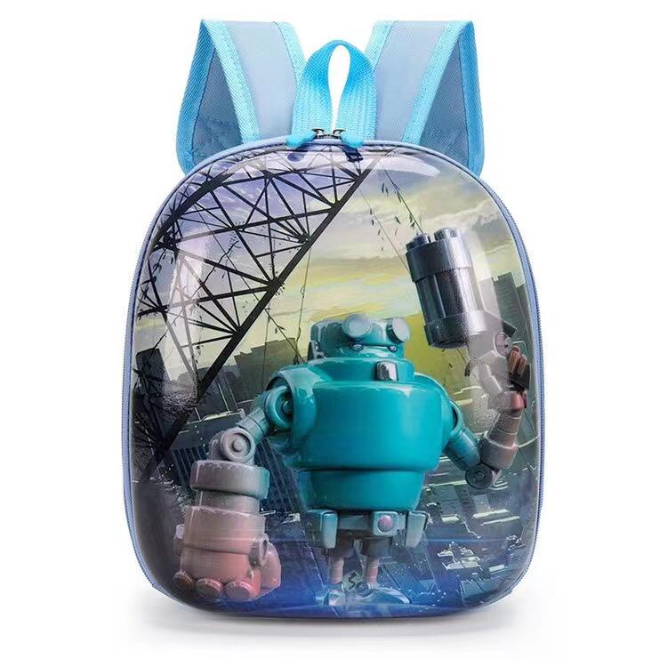 [Jualsemua18]Tas Ransel Cangkang Anak Model Karton Robot Bahan Pvc Premium/ Kids Cute Bag / Tas Anak Anak Anti Air /Import