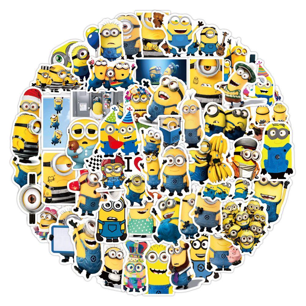 [Elegan] Little Yellow Person Sticker Cute Kawaii Kreativitas Perekat Diri Anime Despicable Me Decor Stationery Sticker Luggage Handphone Graffiti Stickers