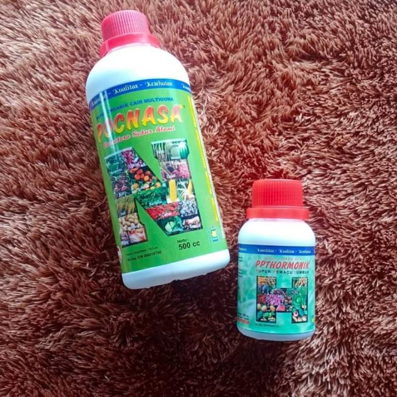 PAKET PUPUK CAIR HORMONIK DAN POC NASA 500CC DAN 100CC