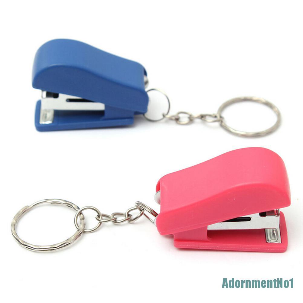 (AdornmentNo1) Gantungan Kunci Stapler Mini Portable Untuk Rumah / Kantor / Sekolah