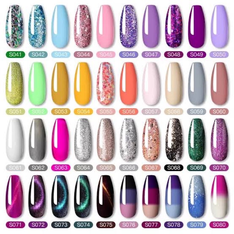 ROSALIND S-SERIES (S041-S080) GEL NAIL POLISH UV LED PLASTIC BOTTLE / Kutek / Cat Kuku / UV Gel Polish ROSALIND