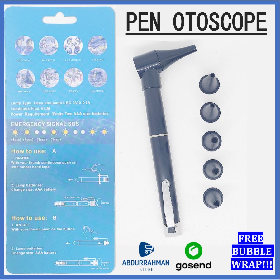 (Original) Pen Ear Otoscope Otoskop Otoskopi Diagnosa Periksa Telinga Kuping THT Exp Lama Termurah