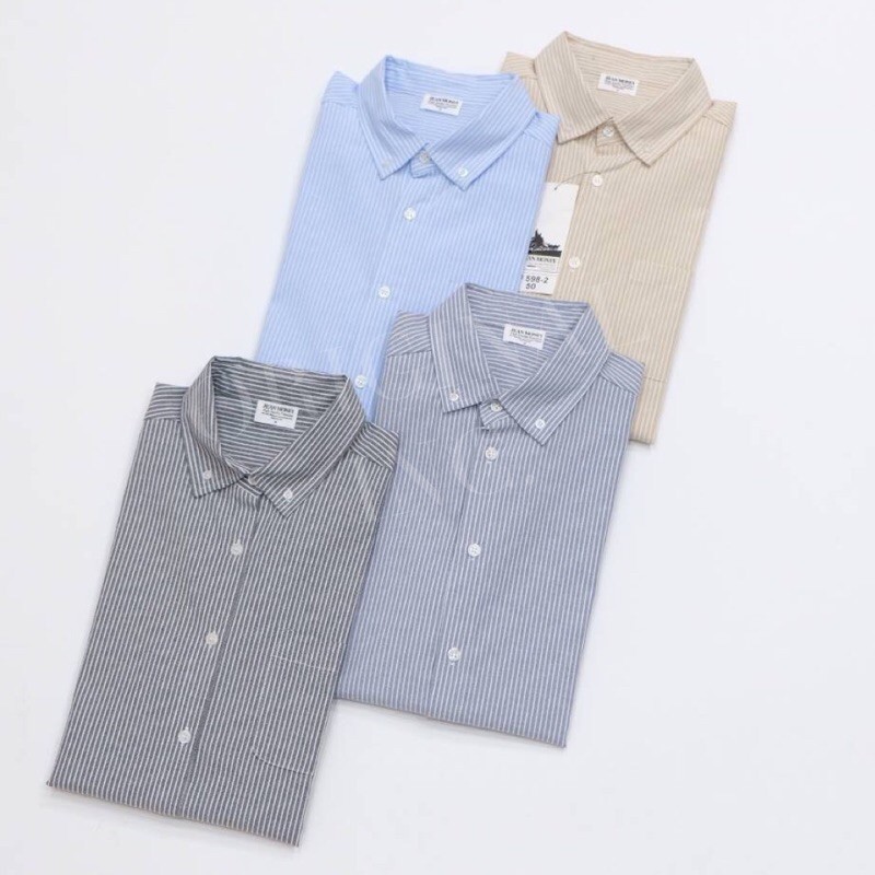Kemeja Jean Money Original Button Down Stripes LS Shirt JM-LSS-07