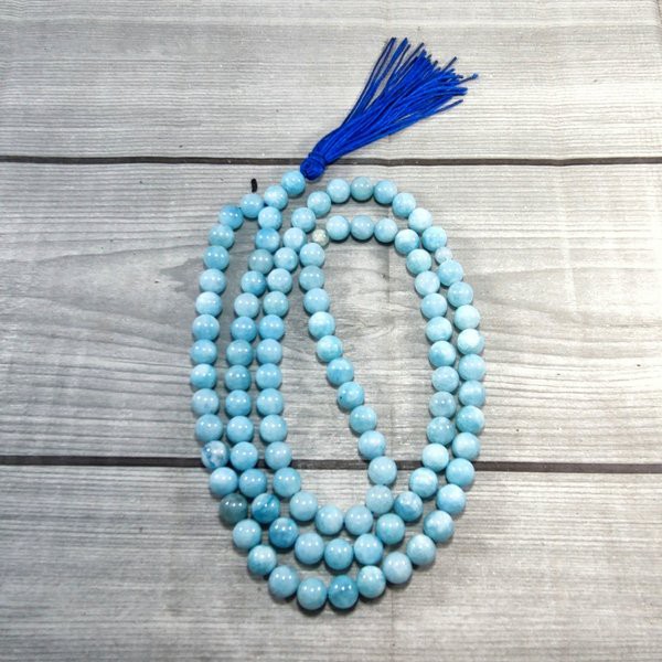 Tasbih Natural Batu Alam Giok Biru Langit Original