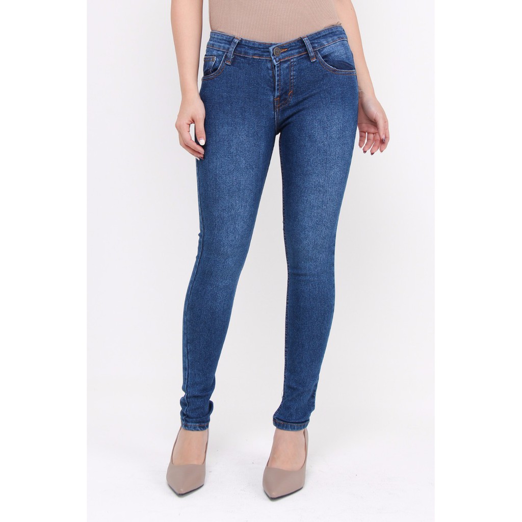 CELANA JEANS WANITA LONG BASIC WOMAN BIGSIZE -SYSCLOTHIER