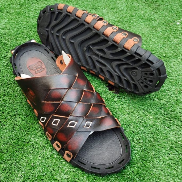 SANDAL SLOP PRIA 100% KULIT SAPI ASLI