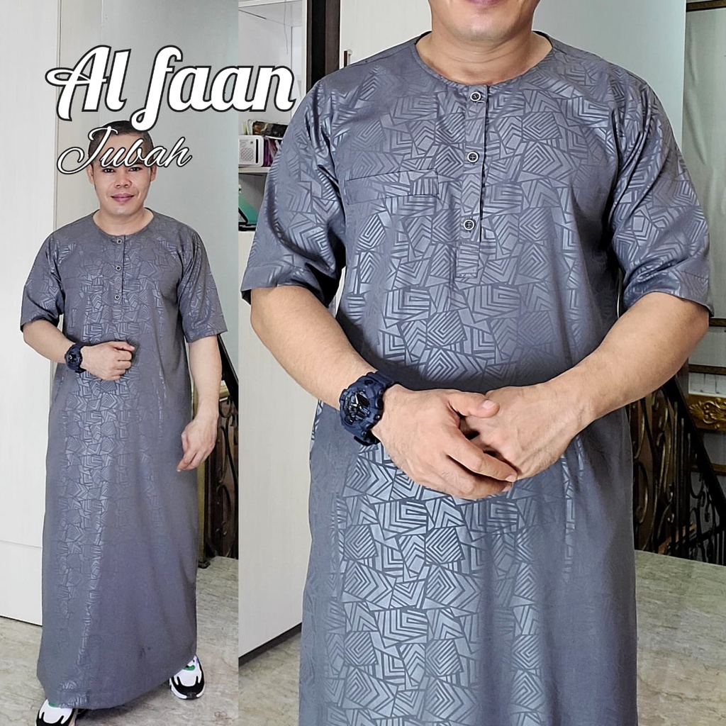 Gamis Pria Jubah Pria jubah muslim pria lengan pendek model haramain alnoor