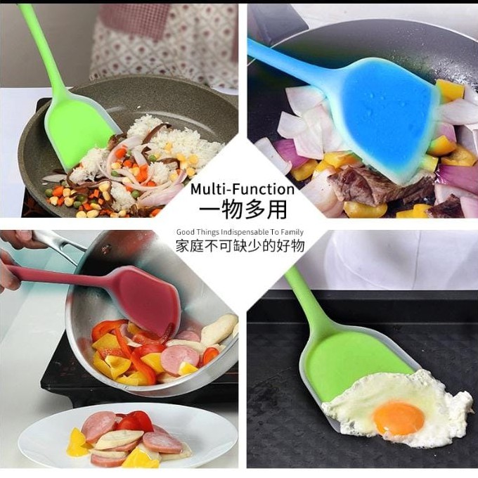 Sutil Spatula Sodet Masak Silikon Anti Lengket Tahan Panas