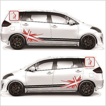 CUTTING STICKER MOBIL TEMA UNION JACK STIKER MOBIL ERTIGA AVANZA XENIA KEREN