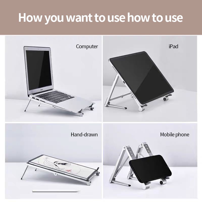 Triple W 3 in 1 Mini Laptop Stand Holder Portable Dudukan Tablet HP