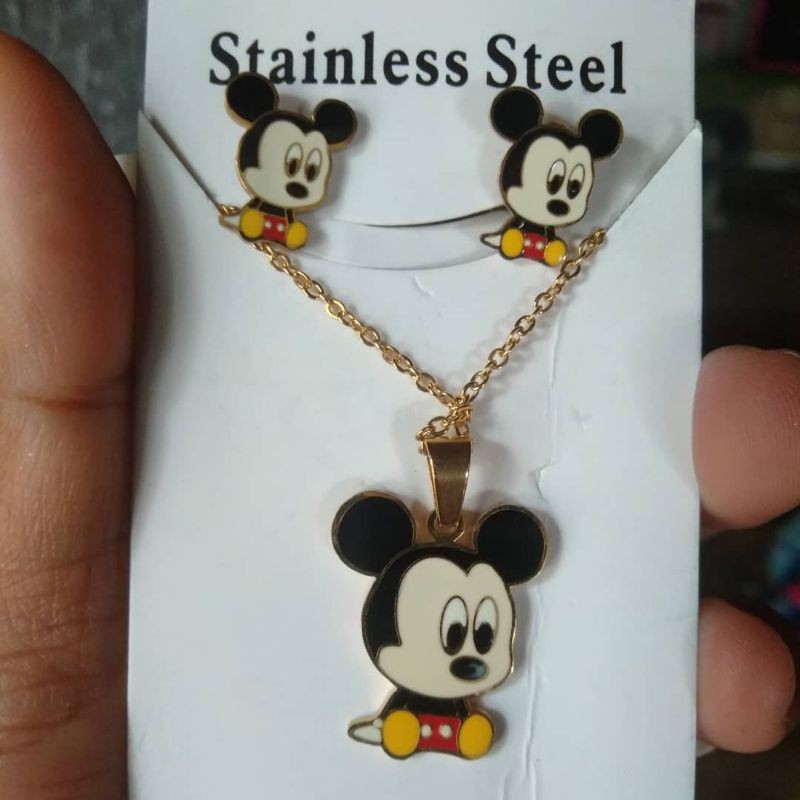 Titanium anak ,kalung dan anting,cincin gelang