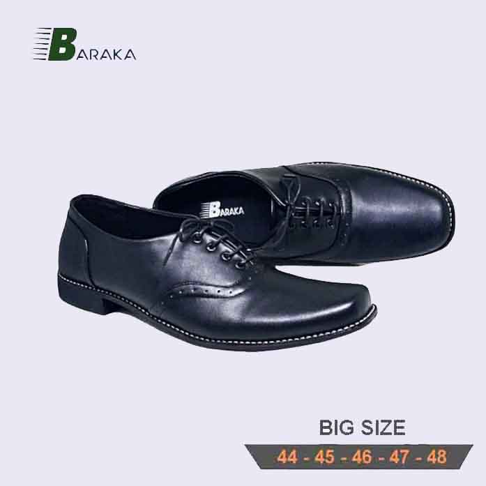 Sepatu Pantofel Pria Big Size 44 45 46 47 48  ZGB-BRX 02 Oxford Black - ORIGINAL sepatu formal cowo resmi ukuran jumbo