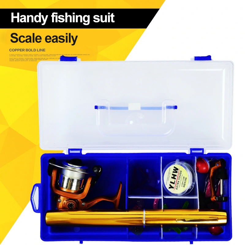 Joran Kail Pancingan Joran Kail Pulpen Pena Ikan Danau Sungai Saku Mini Fishing Rod Pen Portable 1.8m