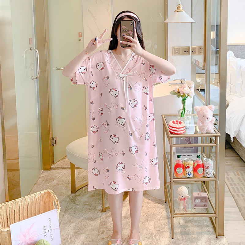 Baju tidur / baju santai / piyama model daster wanita bahan import korea murah BTB028