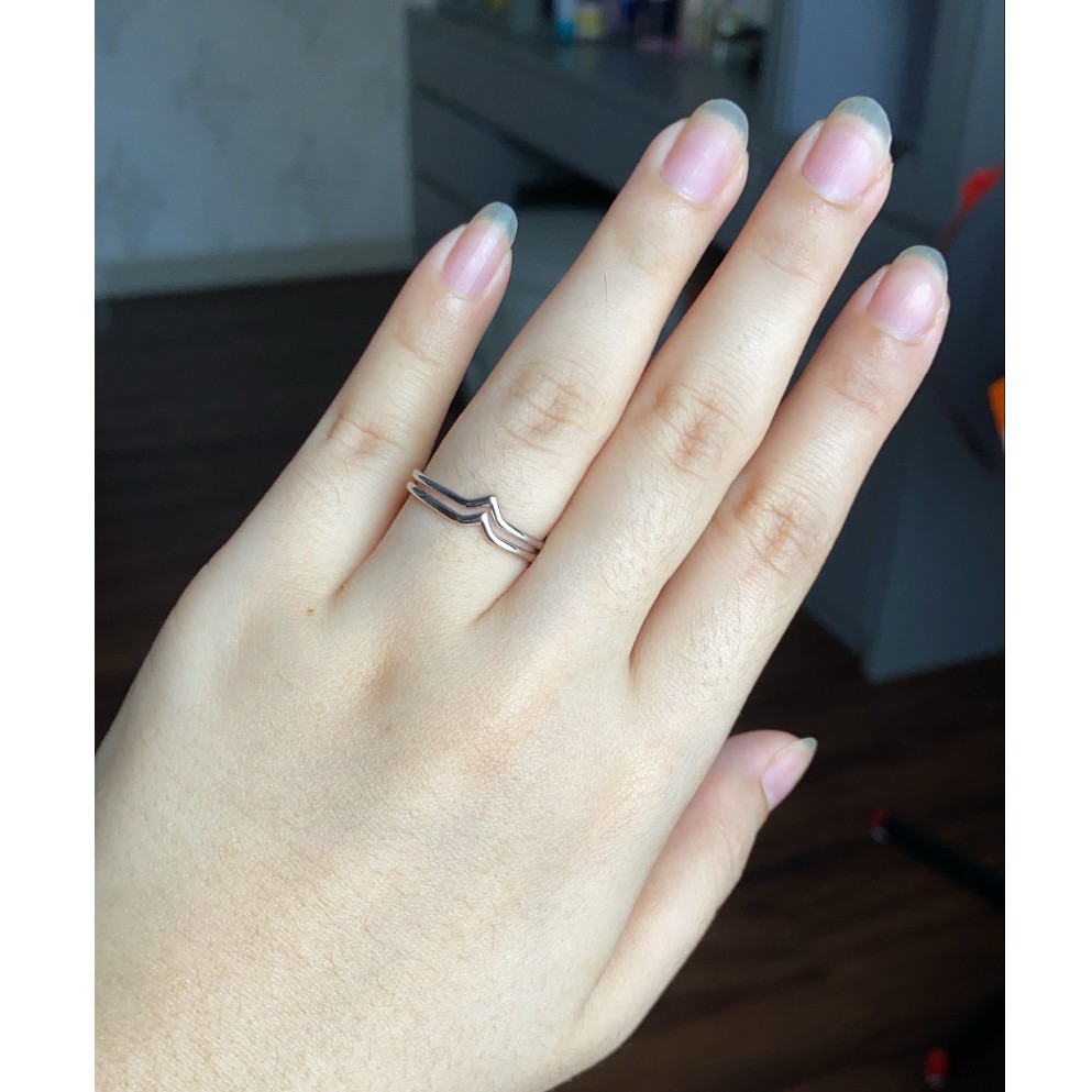 Cincin Perak Wanita Pria Couple Asli S 925 Lapis Rhodium Cocok Kawin Nikah tunangan hadiah RS037