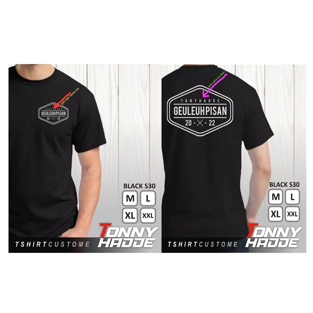 Kaos Tulisan Sunda Bisa Ganti Pake Nama Kamu / Kaos Tulisan Sunda GEULEUH PISAN / Kaos Distro urang 