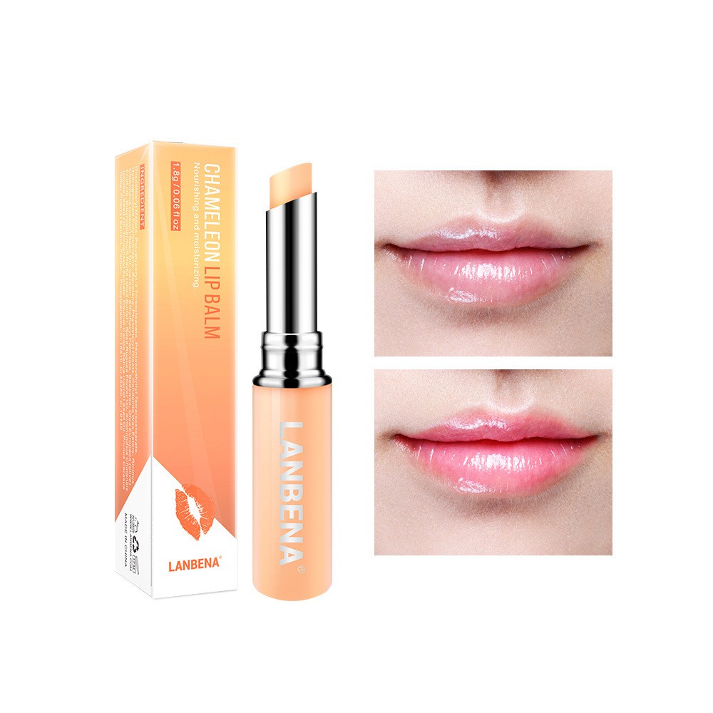 LANBENA Orange Tinted Lip Balm Lip Mask Serum Bibir Pelembab Bibir Fade Lip Lines Temperature Change Moisturizing Nourishing Dryne