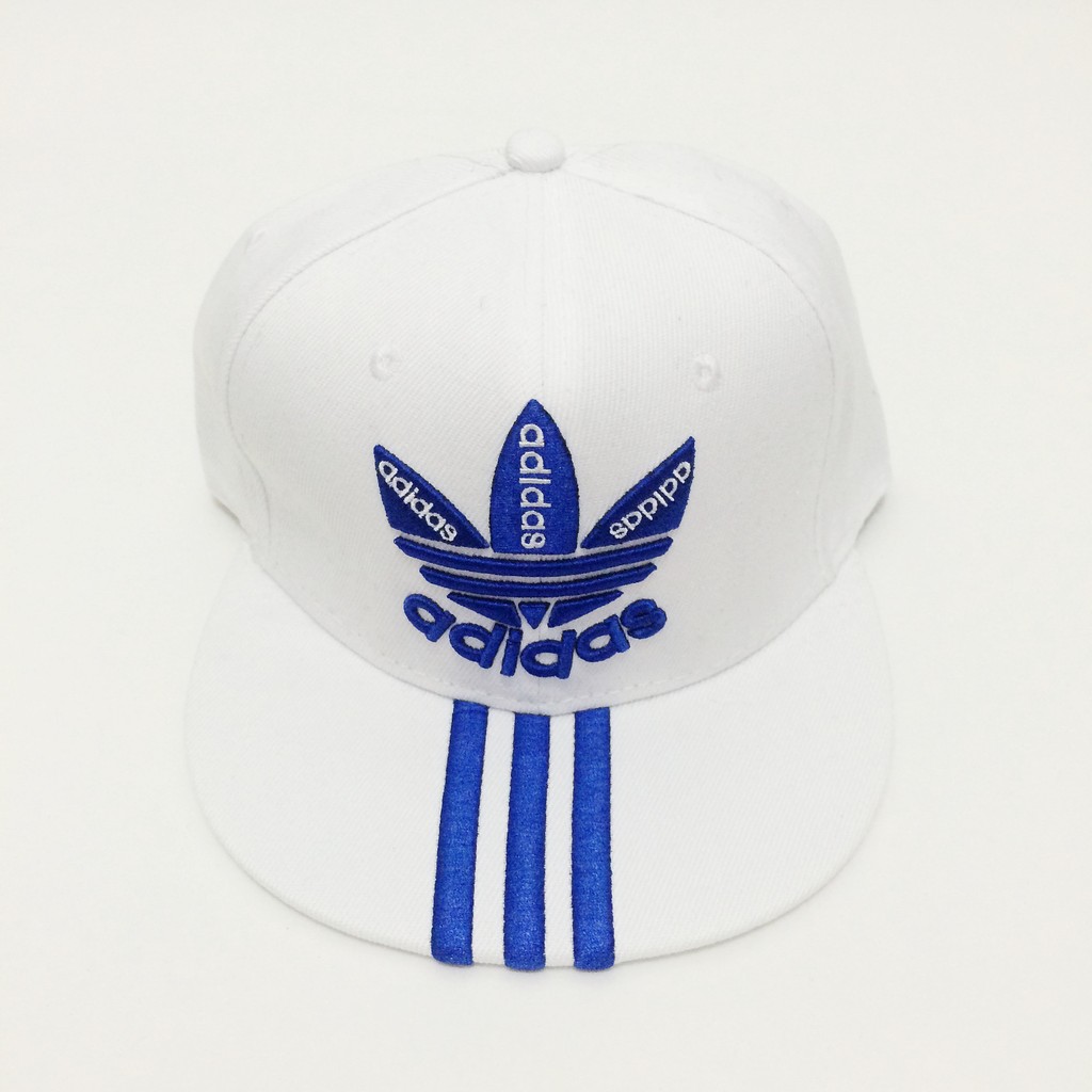 Topi Snapback Adidas Putih Bordir Biru import murah