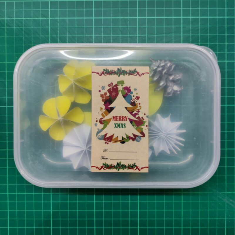

sticker kraft hampers christmas 20 pcs
