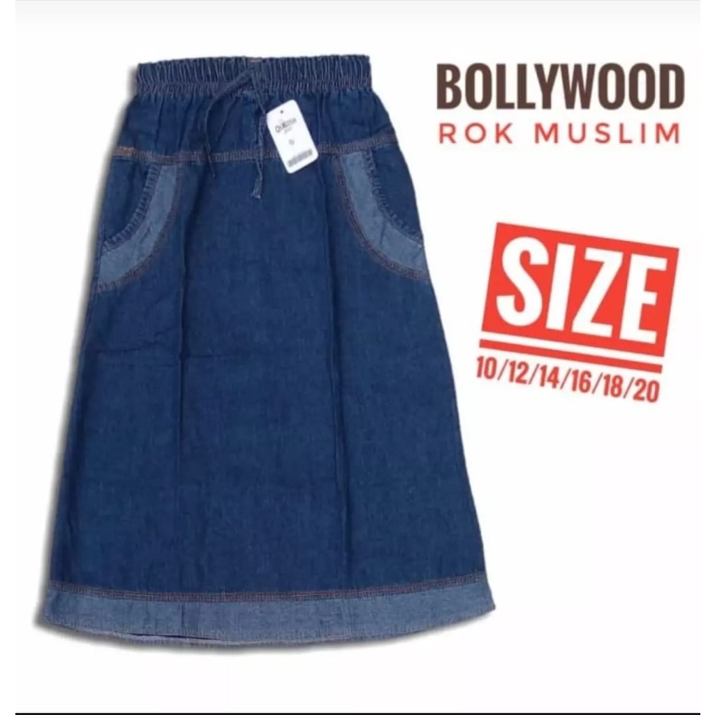 Rok Jeans Anak 6-10 tahun Panjang