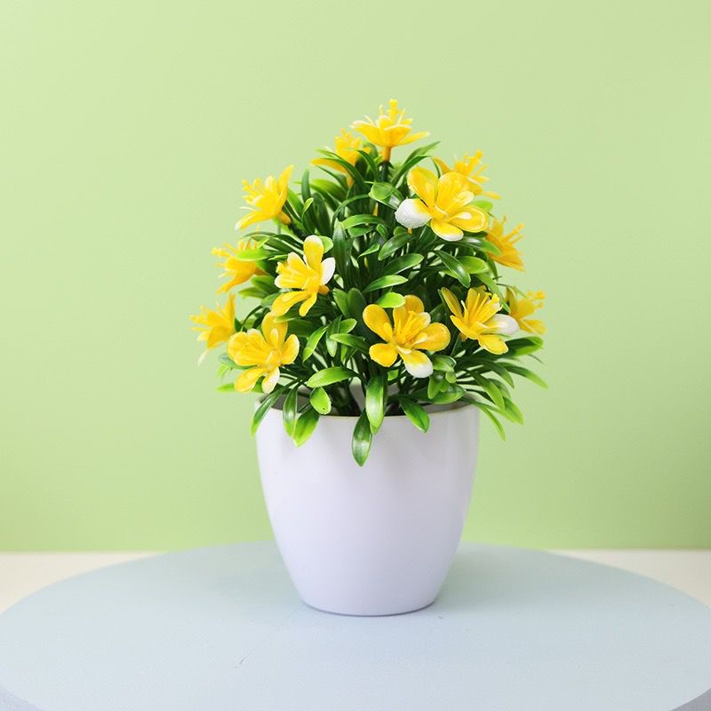 LDS Pot50 Tanaman Bunga Melati Dekorasi Ruangan Tanaman Hias Bunga Plastik Pot Artificial Import