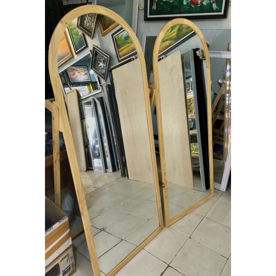 standing mirror rustic oval 150x60cm
