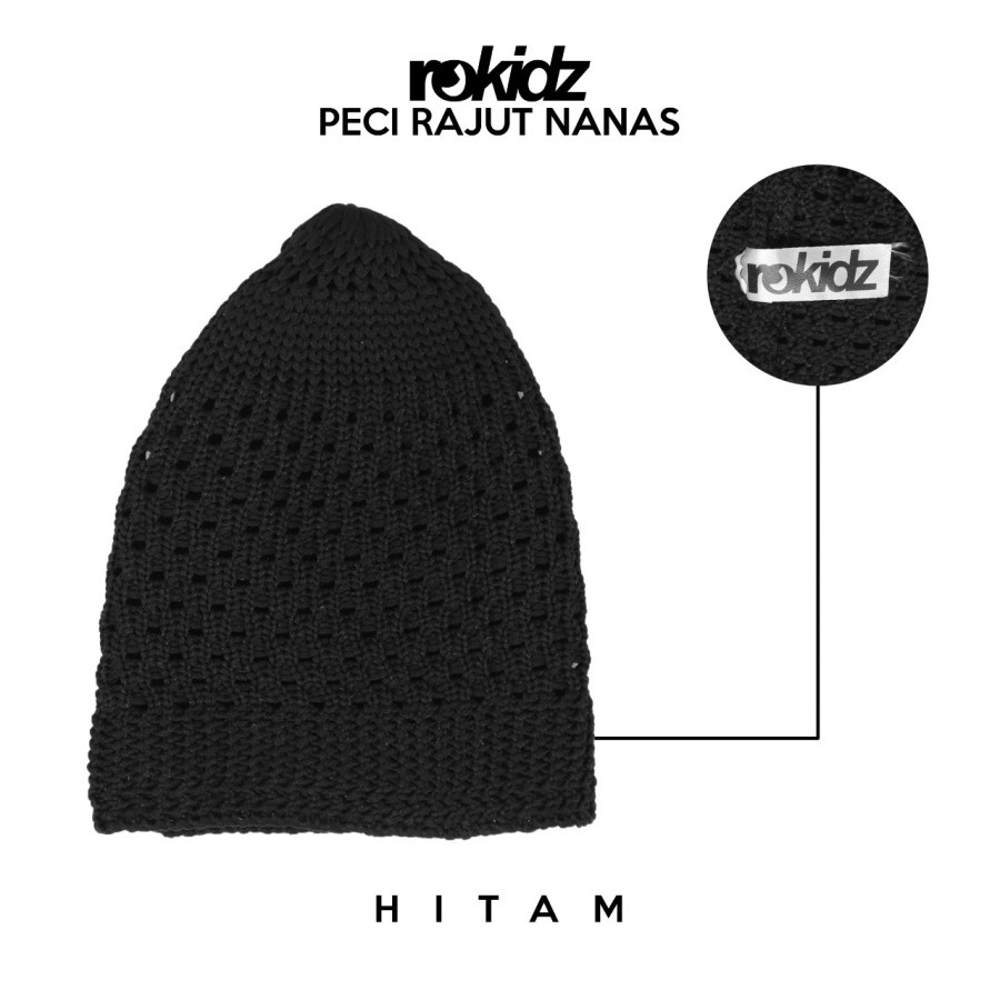 Peci Nanas ROKIDZ Peci Rajut Melar Elastis Anak Laki-Laki