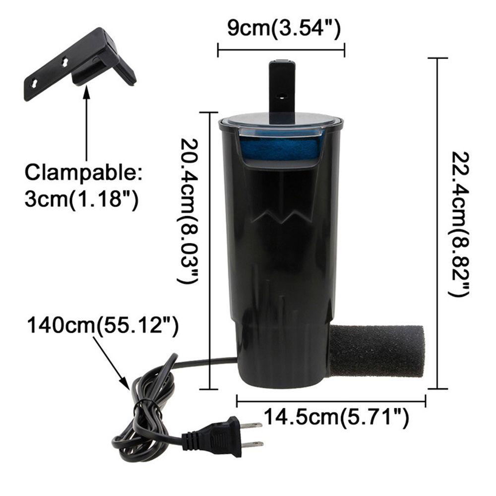 Pompa Oksigen SOLIGHTER Turtle Aksesoris Aquarium Kualitas Tinggi 220V/110V 5w Ketinggian Air Rendah