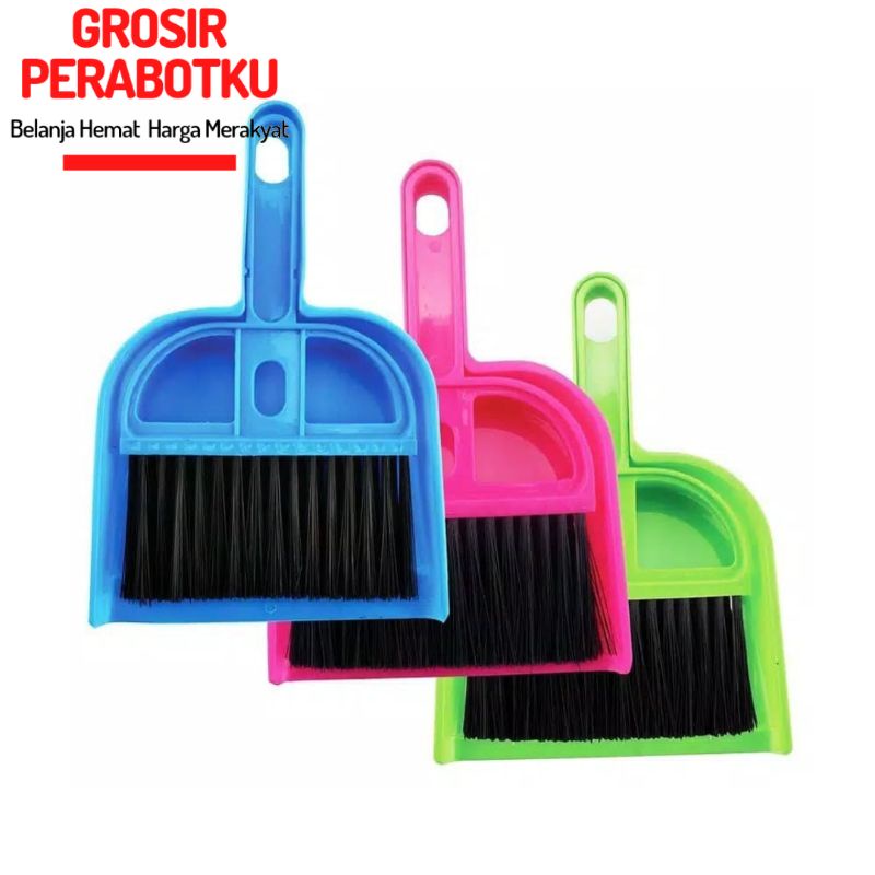 Sapu Pengki Mini Set / Sapu Debu Mobil / Sapu Mini Set Serokan / Sapu Set Mini Dustpan Serokan Mini Set