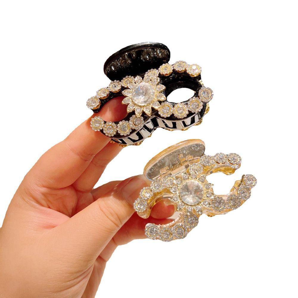 [Elegan] Sunflower Hair Claw Small Fairy French Retro Kristal Vintage Hiu Klip