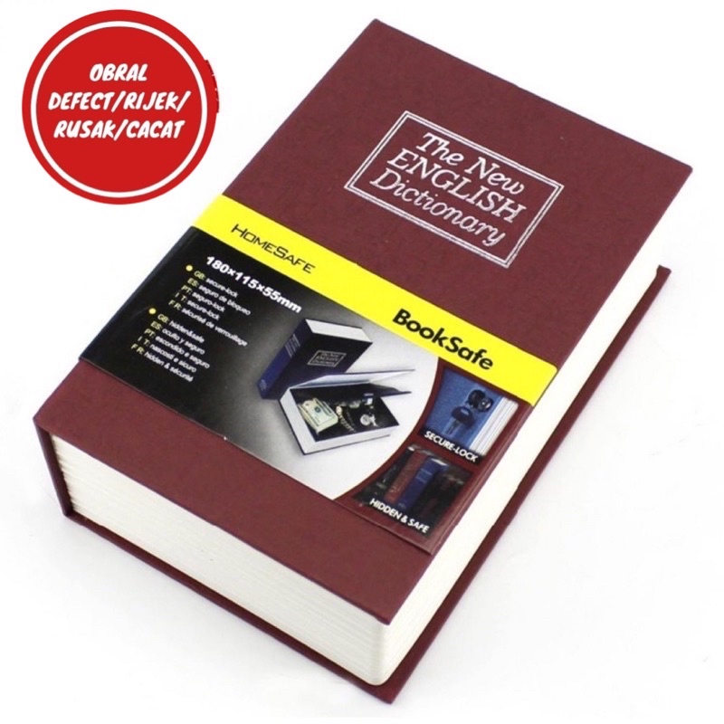 [OBRAL RIJEK] Security Dictionary Cash Jewelry Key Lock Book Storage - M - ER567