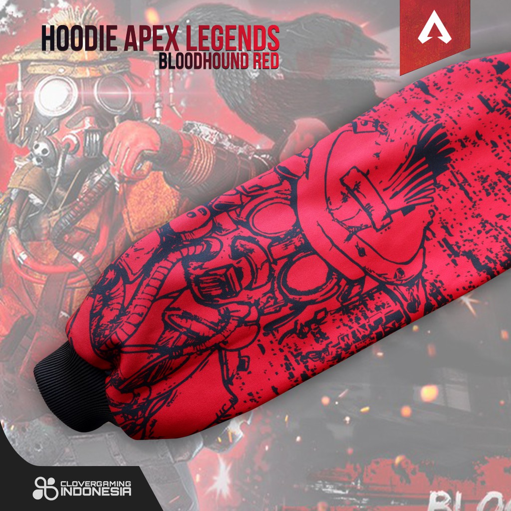 Hoodie Apex Legends Bloodhunt Red - Gaming Jaket Esports