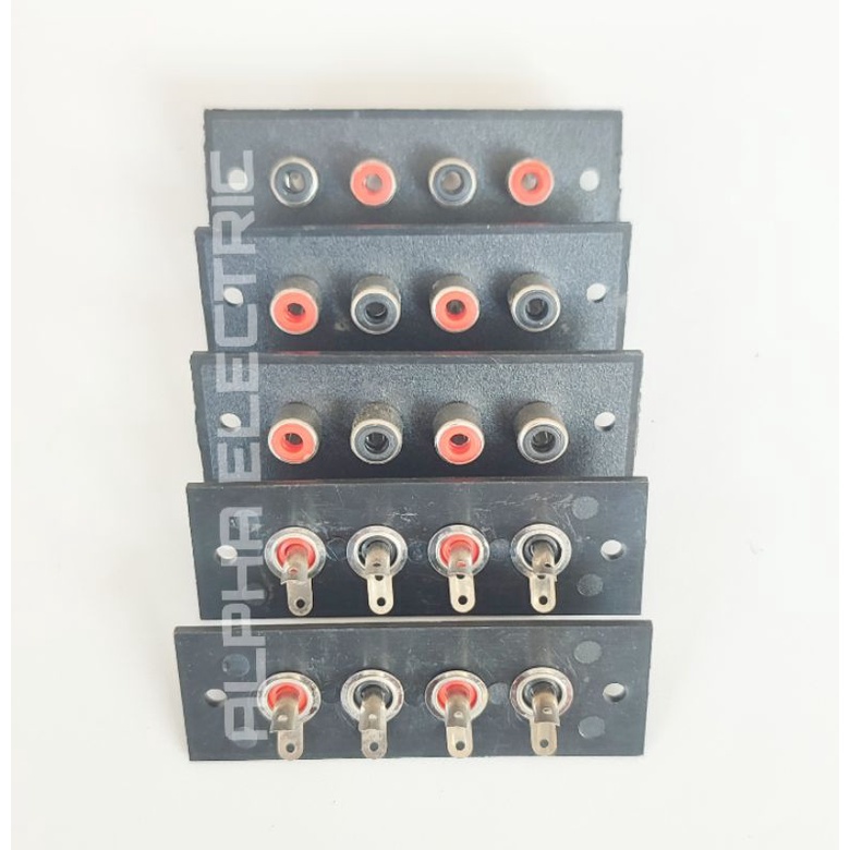 SOKET RCA 4 PIN PANJANG / TERMINAL SOKET RCA 4P 4 PIN SEGI / SOKET RCA 4 PIN BELL