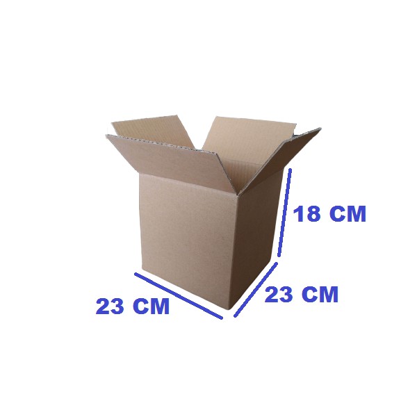 

Karton box 23*23*18 CM Carton Box Kardus Polos SINGLE WALL