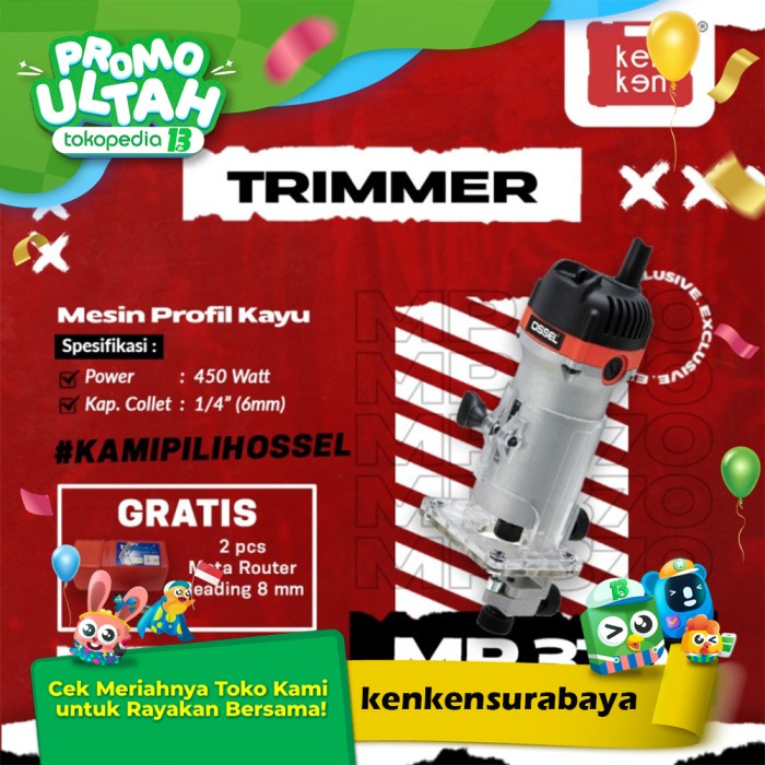 TERMURAHMesin Trimmer Mesin Profil Kayu Mesin Router Kayu MP 370 Ossel