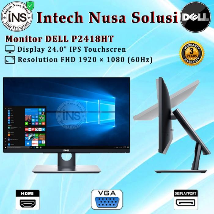 Monitor DELL P2418HT 24.0" Touchscreen FHD 60Hz HDMI VGA DP 3YR