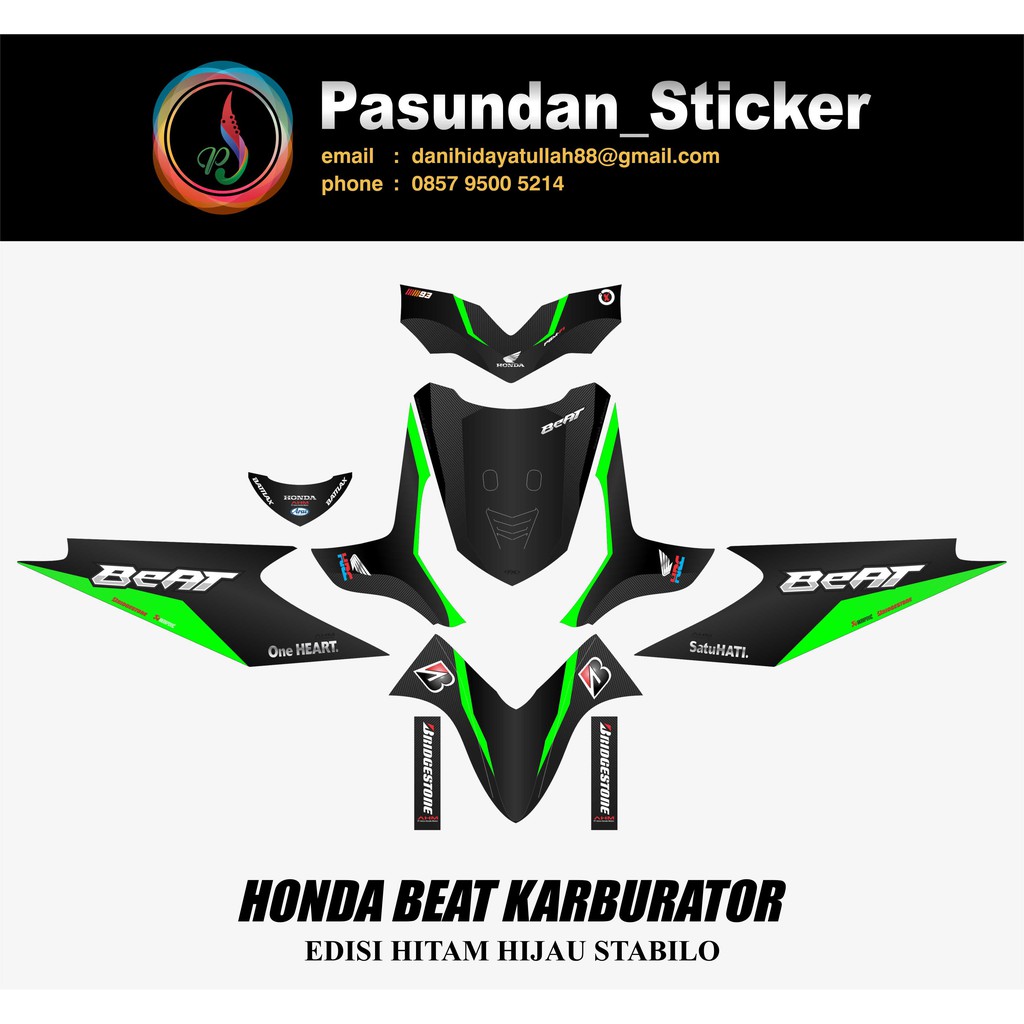 HONDA BEAT KARBURATOR EDISI HITAM HIJAU STABILO Shopee Indonesia