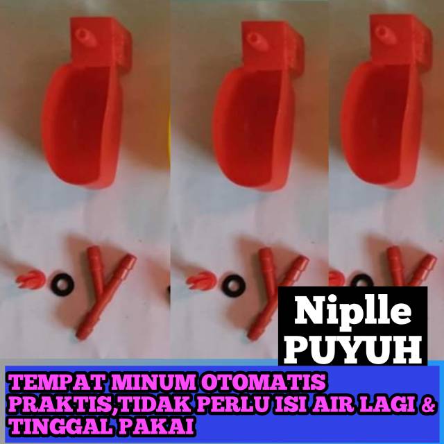 Niple Nipel Neple Nepel Nipple PUYUH+CONEKTOR/TEMPAT MINUM PUYUH OTOMATIS