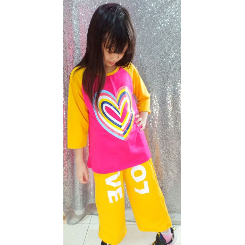 NEW! !SETELAN CELANA KULOT ANAK IMPOR 7/8 KEREN BANGET! UNTUK ANAK5-10TH
