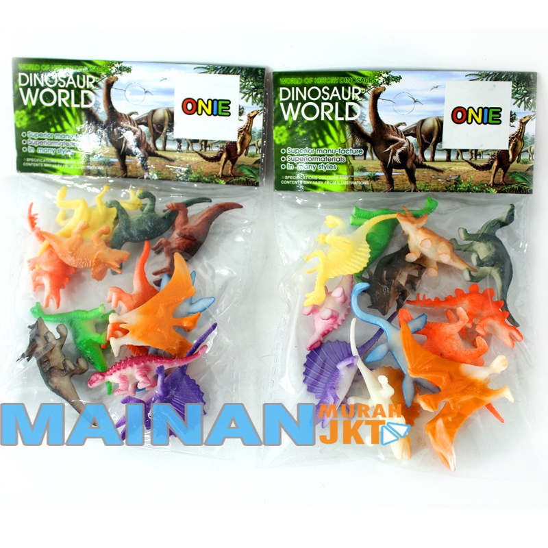 MAINANKEI MAINAN ANAK MURAH 62115 DINOSAUR MINI WORLD DINO KECIL ISI 12 PCS DINO KARET