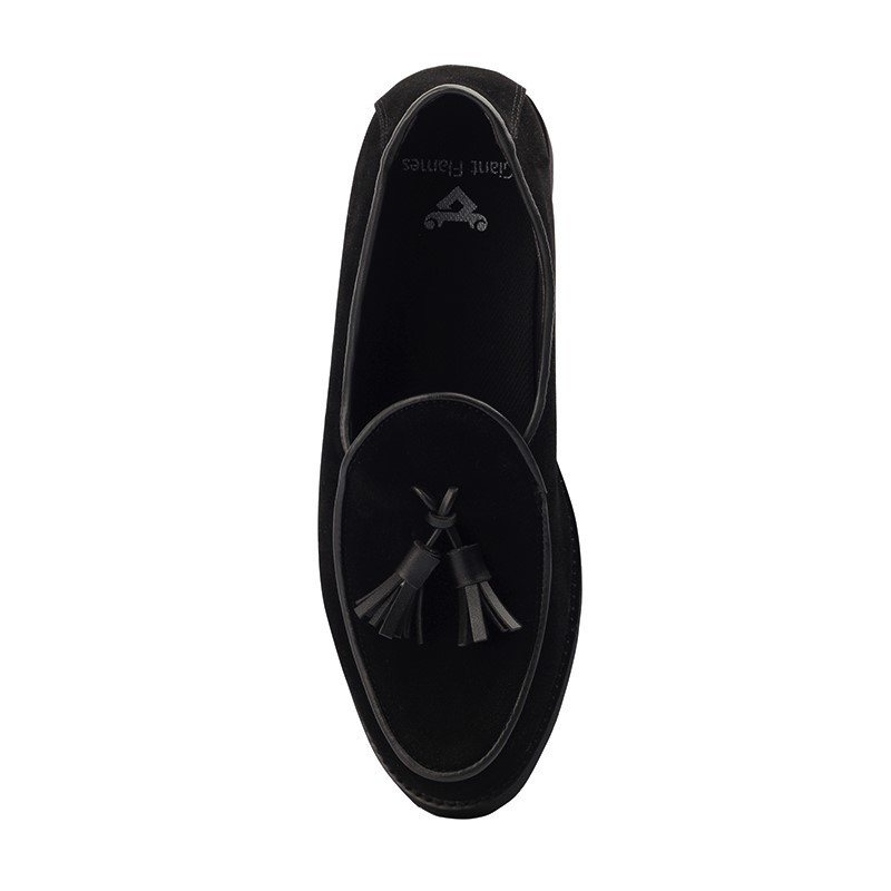 BOSSA BLACK - Sepatu Loafers Kasual Loafers Kulit Klasik Formal Kerja Kuliah Pria/Cowok - Loafer