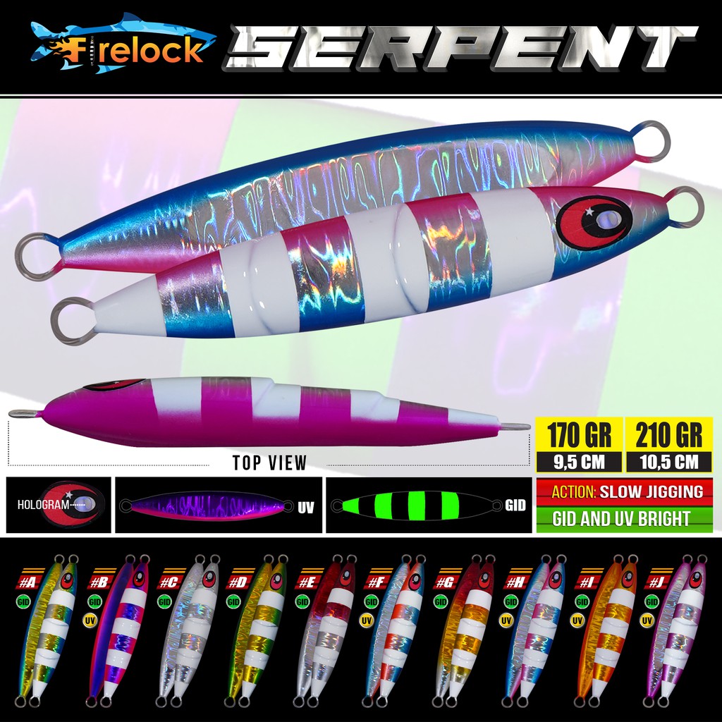 UMPAN PANCING metal jig FIRELOCK SERPENT 170 210 GRAM