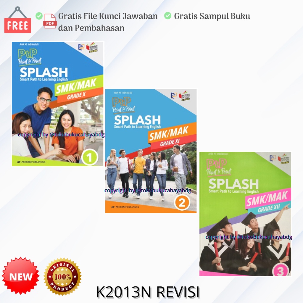 Jual Buku Point To Point ( PTP ) Splash English SMK Kelas 10 11 12