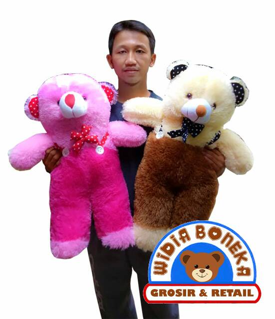 {Ukir Nama / Foto} Bordir Boneka Teddy Bear Jojon XL