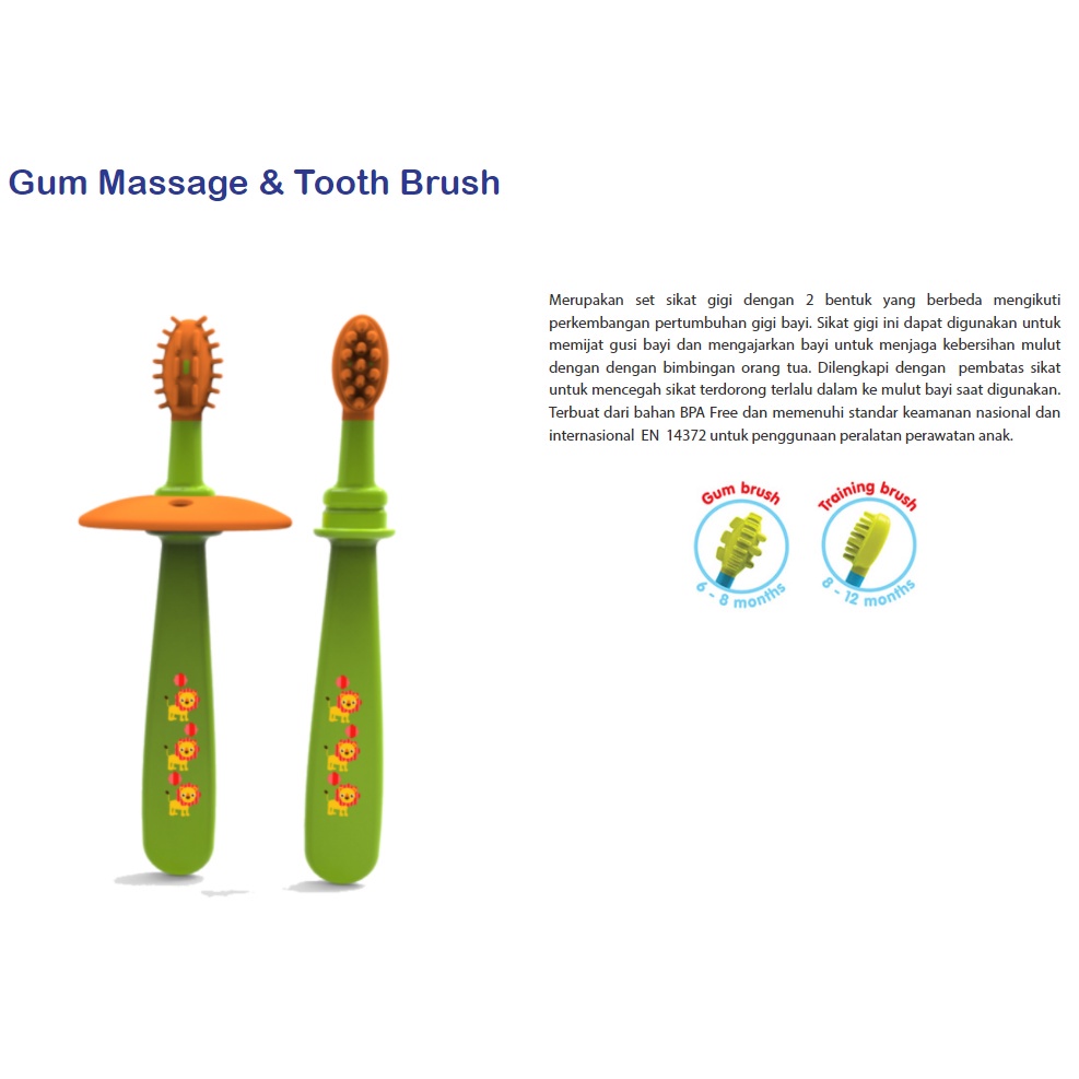 Baby Safe TB003 Sikat Gigi Gusi Bayi Gum Massage Tooth Brush