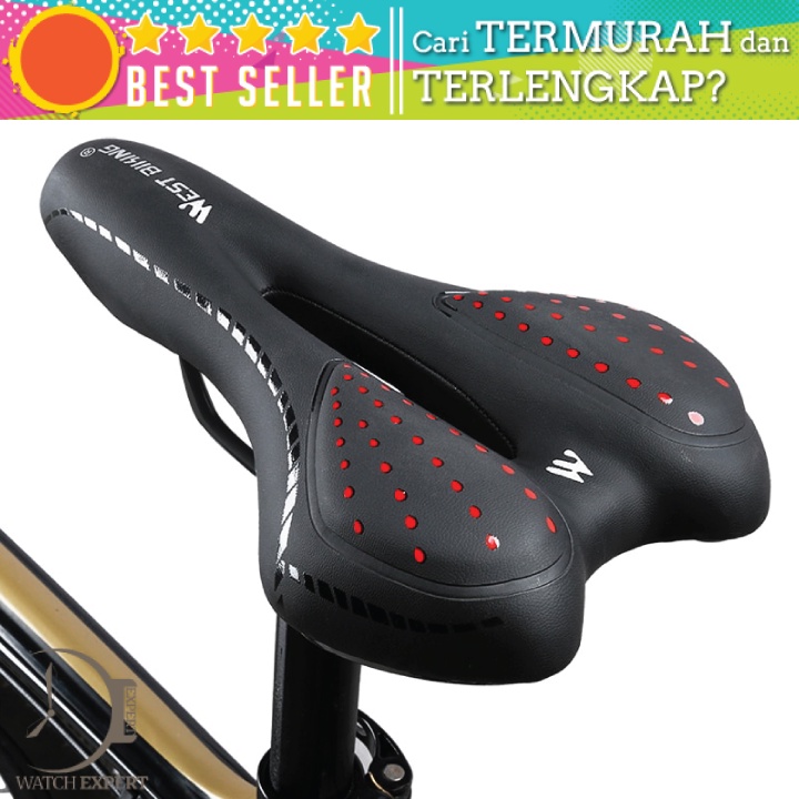 Bisa COD Jok Sadel Sepeda Empuk Bike Saddle Silicone Gel Cushion PU Leather